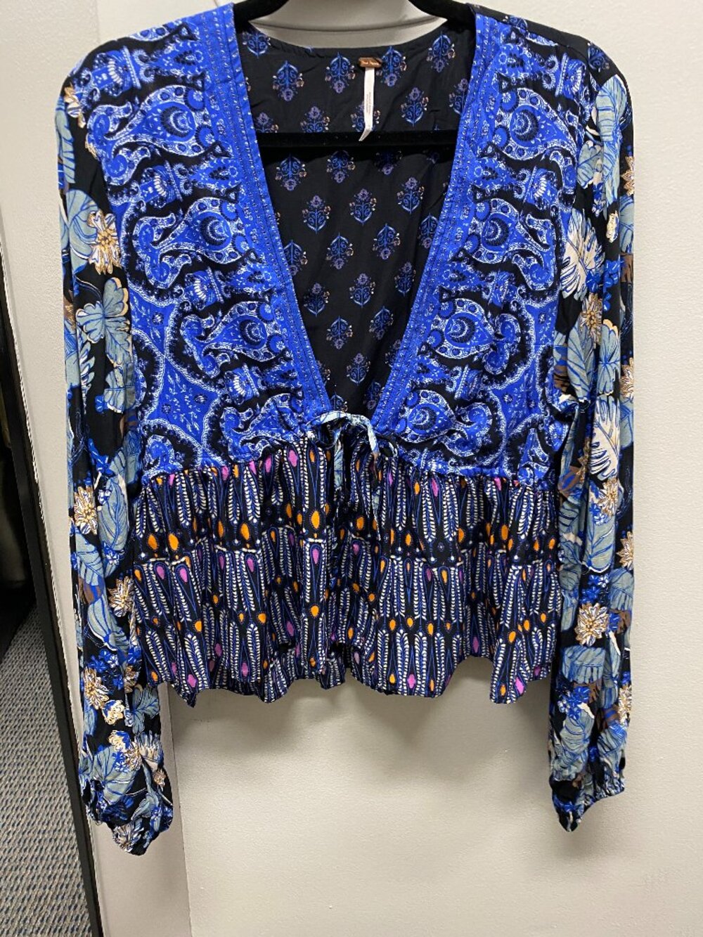 Free People Malibu Mama Printed Top Size Large